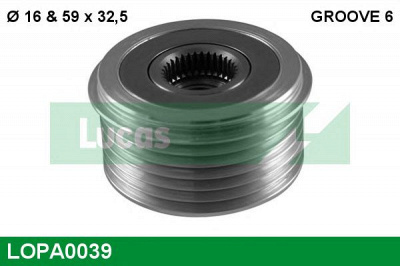 LUCAS ENGINE DRIVE lopa0039 -  Механизм свободного хода генератора